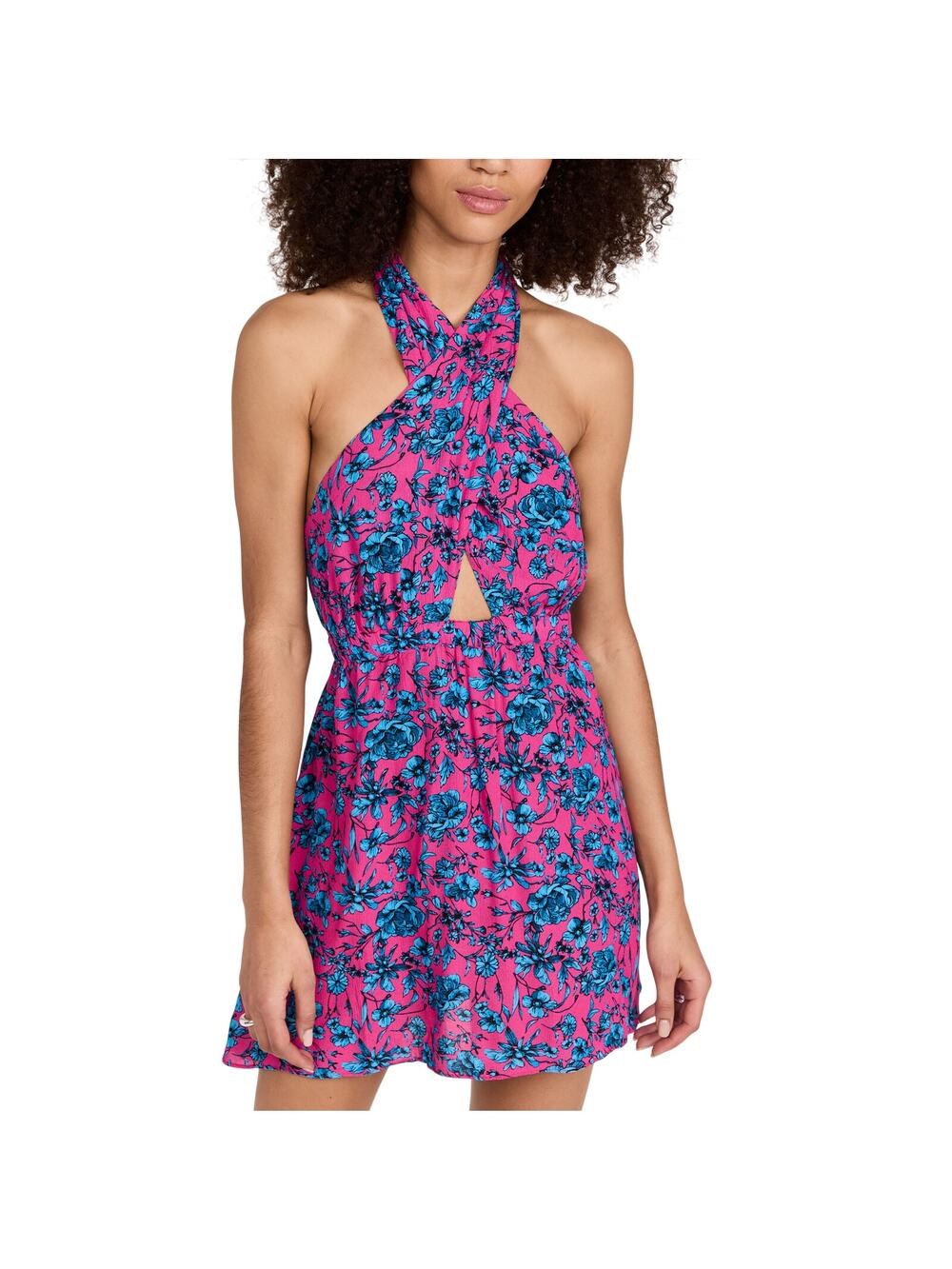 Shopbop Floral Pink Playa Lucila Halter Mini Dress Size M
